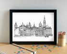 Amsterdam Skyline Landmarks Art Print - can be personalised - unframed Sale