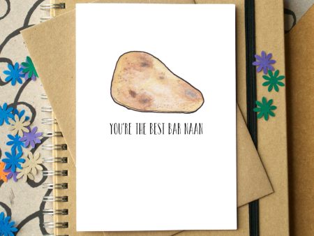 Funny  You re The Best Bar Naan  Thank You Card Fashion