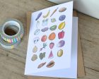 Fruit and Vegetable Alphabet Greetings Card Online Sale