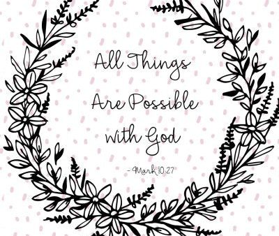 All Things Are Possible with God - Mark 10:27: Prayer Journal To Write In For Daily Conversation & Praise with God (Bible Verse Journal Cover De Sale