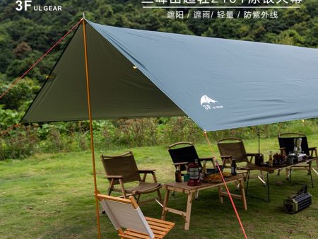 3F UL GEAR Ultralight 210T Silver Tarp Canopy Sunshade Outdoor Camping Hammock Rain Fly Beach Sun Shelter Supply