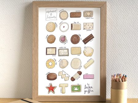 Biscuits Alphabet Art Print Online now