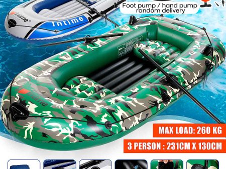 3 Person Inflatable Water Sports Rowing Boat Thickening PVC Boat Raft River Lake Dinghy Boat Pump Fishing Boat Set Outdoor Cheap