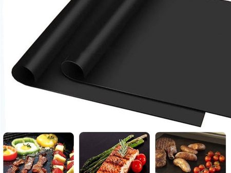 1 3Pcs Non-stick BBQ Grill Mat 40*33cm Baking Mat Cooking Grilling Sheet Heat Resistance Easily Cleaned Kitchen For Party Online