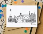 Aberdeen Skyline Landmarks Greetings Card Online now