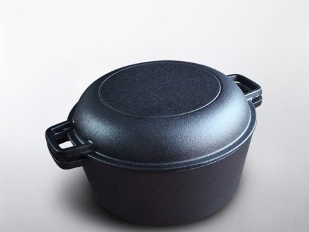 4.8L 26cm Multifunctional Cast Iron Casserole with Lid Stew Pot Soup Pot 3-5People Use Fashion