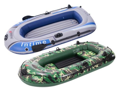 2-3 Person PVC Inflatable Boat Raft River Lake Dinghy Boats Kayak Canoe Pump Drifting Fishing Rowing Boat Air Pump Rope Paddle on Sale