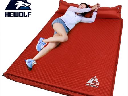 HEWOLF Outdoor Thick 5cm Automatic Inflatable Cushion Pad Outdoor Tent Camping Mats Double Inflatable Bed Mattress 2colors Online Sale