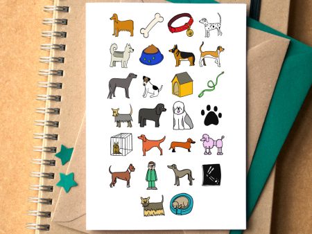 Dog Alphabet Greetings Card For Sale