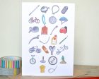 Cycling Alphabet Greetings Card For Discount