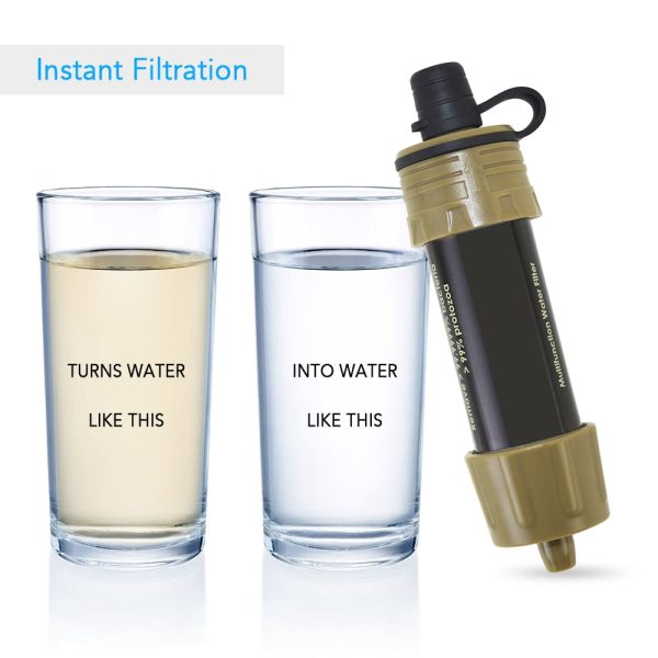 Water Purifier System with 5000 Liters Filtration Capacity for Camping Emergency Survival Tool Outdoor Water Filter Straw Online Sale