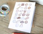 Bread Alphabet Greetings Card Online now