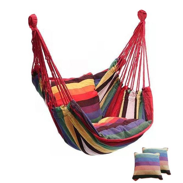 Portable Hammock Chair Canvas Bed Hammocks Garden Swing Hanging Leisure Lazy Rope Chair Swing Indoor Bedroom Seat Camping Hot on Sale