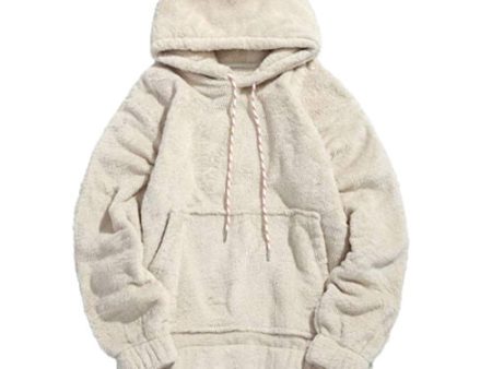 Unisex Men Women Fleece Teddy Bear Fleece Plain Hooded Sweatshirt Casual Pullover Hoodie Winter Warm Skateboard Sweatshirts Discount