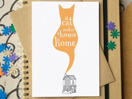 A Cat Makes A House A Home Greetings Card For Cheap