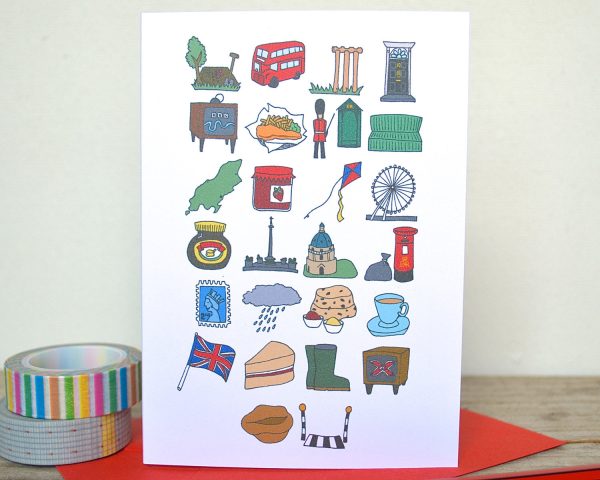 Great Britain Alphabet Greetings Card Online Hot Sale