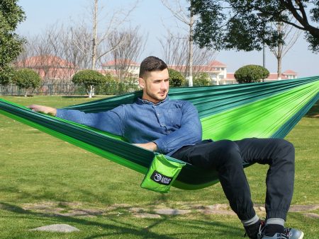 Outdoor double Hammock Portable Parachute Cloth 2 Person hamaca hamak rede Garden hanging chair sleeping travel swing hamac For Sale