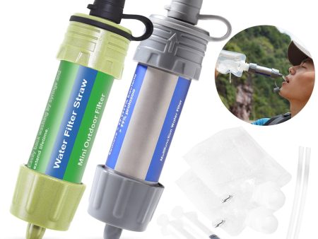 Outdoor Water Filtration Survival Water Filter Straw Water Filtration System Drinking Purifier For Emergency Hiking Camping Online Sale