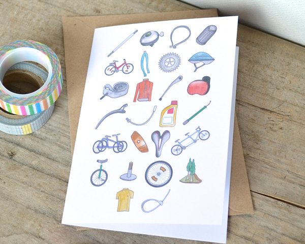 Cycling Alphabet Greetings Card For Discount