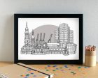 Bootle Skyline Landmarks Art Print - can be personalised Online now