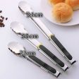 Stainless Steel BBQ Grilling Tong Salad Bread Serving Tong Non-Stick Kitchen Barbecue Grilling Cooking Tong Kitchen Accessories Fashion