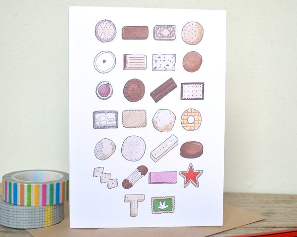 Biscuit Alphabet Greetings Card Supply