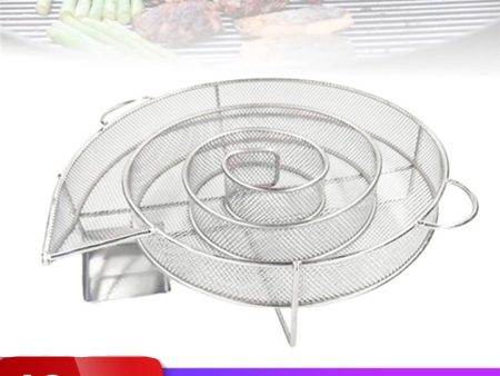 BBQ Grill Barbecue Stainless Steel Round Smoke Box Barbecue Cold Smoke Generator Smoke Net Plate Barbecue Grill Barbecue Tool Cheap