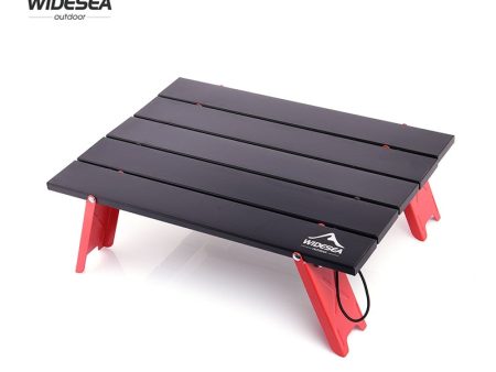 Widesea Camping Mini Portable Foldable Table for Outdoor Picnic Barbecue Tours Tableware Ultra Light Folding Computer Bed Desk on Sale