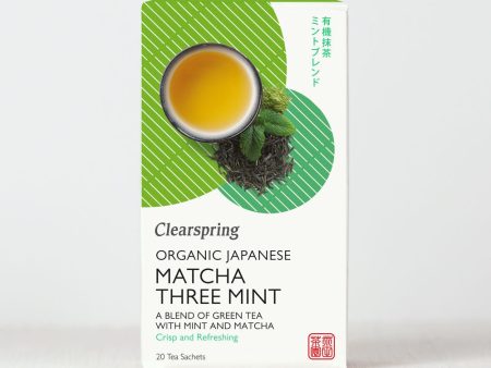 Organic Japanese Matcha Three Mint - 20 Tea Sachets Online now