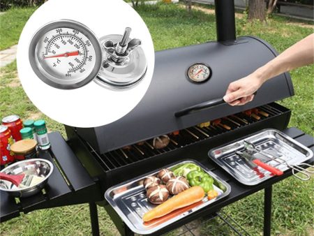 High Quality Stainless Steel BBQ Smoker Pit Bimetallic Grill Thermometer Temp Gauge With Dual Gauge 500 Degree Convenient Cook Fashion