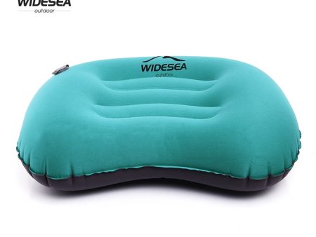 Widesea Portable Inflatable Pillow Camping Equipment Compressible Folding Air Cushion Outdoor Protective Tourism Sleeping Gear For Discount