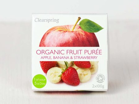 Organic Fruit Purée - Apple, Banana & Strawberry For Sale