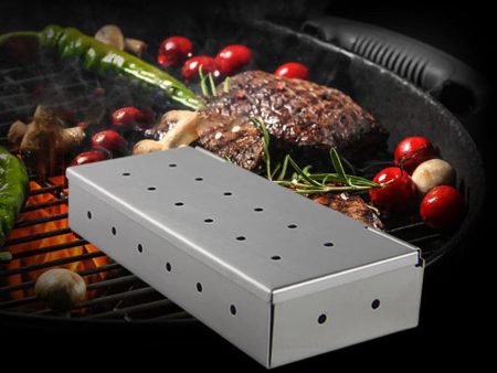 Stainless Steel Smoker BOX BBQ Stainless Steel Smoke Box Kitchen Tools Cooking Tools Bacon Mini Outdoor BBQ Products For Cheap