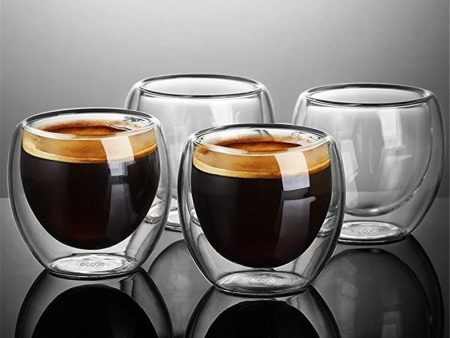 New Heat-resistant Double Wall Glass Cup Beer Espresso Coffee Cup Set Handmade Beer Mug Tea glass Whiskey Glass Cups Drinkware For Discount