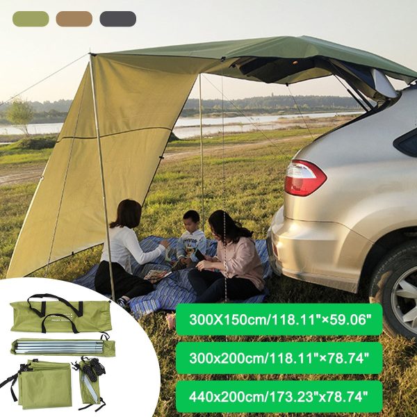 Car Shelter Shade Camping Side Car Roof Top Tent Awning Waterproof UV Portable Camping Tent Automobile Rooftop Rain Canopy Cheap