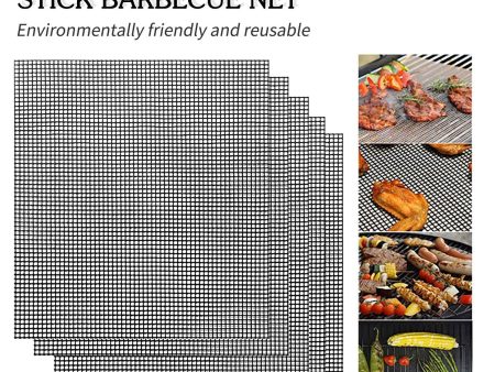 Barbecue Grilling Mat Replacement Mesh Wire Net Non-Stick Grilling Mesh Pads Outdoor Activities Cook Reusable BBQ Accessories Sale