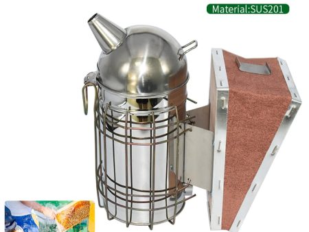 Beekeeping Smoker Stainless Steel Equipment Hive Box Tool Supplies For Beehive Bee Manual Smoke Maker With Hanging Hook Tools Hot on Sale